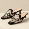 Hot Soft Surroundings Carolina Embroidered Mule