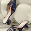 Best Soft Surroundings Cecelia Ny Melony Heel Slides NavySequin