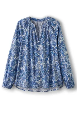 Online Soft Surroundings Celia Top SpringPaisleyChambray