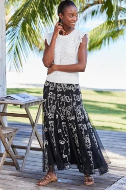 Outlet Soft Surroundings Celina Flutter Sleeve Sweater IvoryPearl