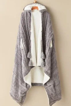 Clearance Soft Surroundings Chenille Sherpa Wearable Throw