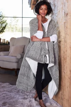 Clearance Soft Surroundings Chenille Sherpa Wearable Throw