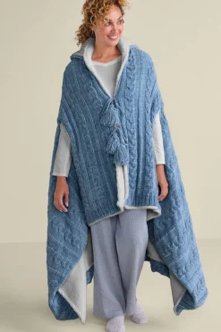 Clearance Soft Surroundings Chenille Sherpa Wearable Throw