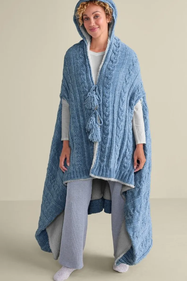 Clearance Soft Surroundings Chenille Sherpa Wearable Throw