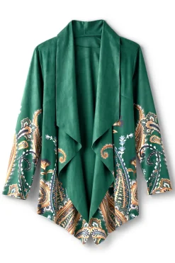 Clearance Soft Surroundings Chouteau Faux Suede Jacket CascadingBrdS