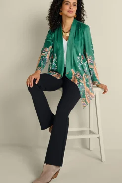 Clearance Soft Surroundings Chouteau Faux Suede Jacket CascadingBrdS