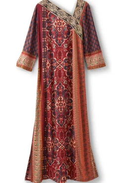 Outlet Soft Surroundings Cindra Maxi Dress AutumnalPatchwork