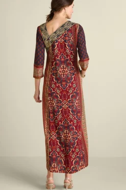 Outlet Soft Surroundings Cindra Maxi Dress AutumnalPatchwork