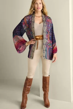 Fashion Soft Surroundings Cindra Topper AutumnalPatchworkMulti