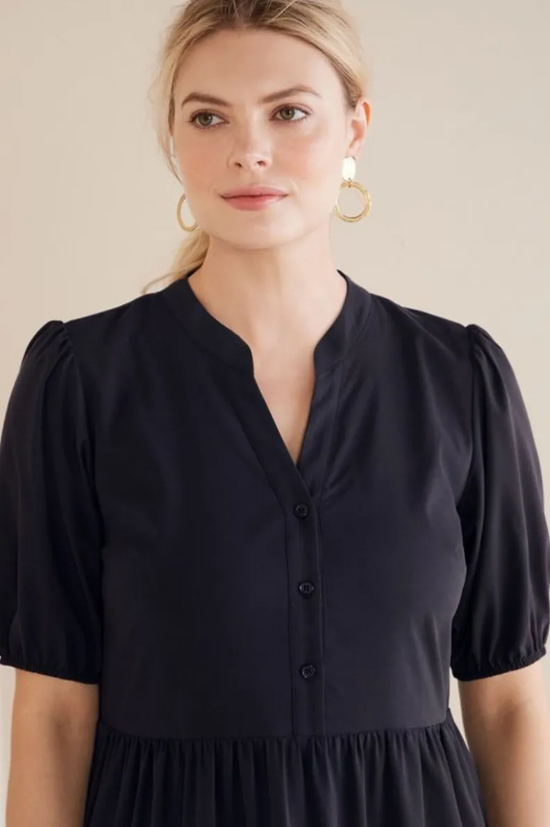 Outlet Soft Surroundings Claudia Midi Dress Black