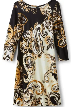 Clearance Soft Surroundings Clotilde Ponte Dress AutumnPaisley