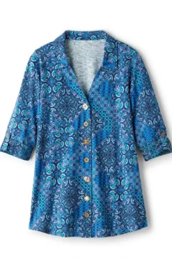 Outlet Soft Surroundings Danielle 3/4 Sleeve Tunic