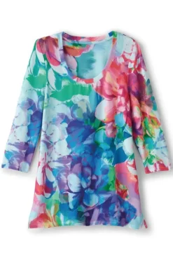 Outlet Soft Surroundings Darcy Tunic PinkSpringFloral