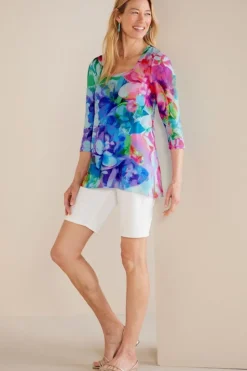 Outlet Soft Surroundings Darcy Tunic PinkSpringFloral