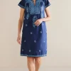 Hot Soft Surroundings Davina Short Dress Navy