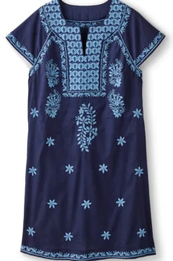 Hot Soft Surroundings Davina Short Dress Navy