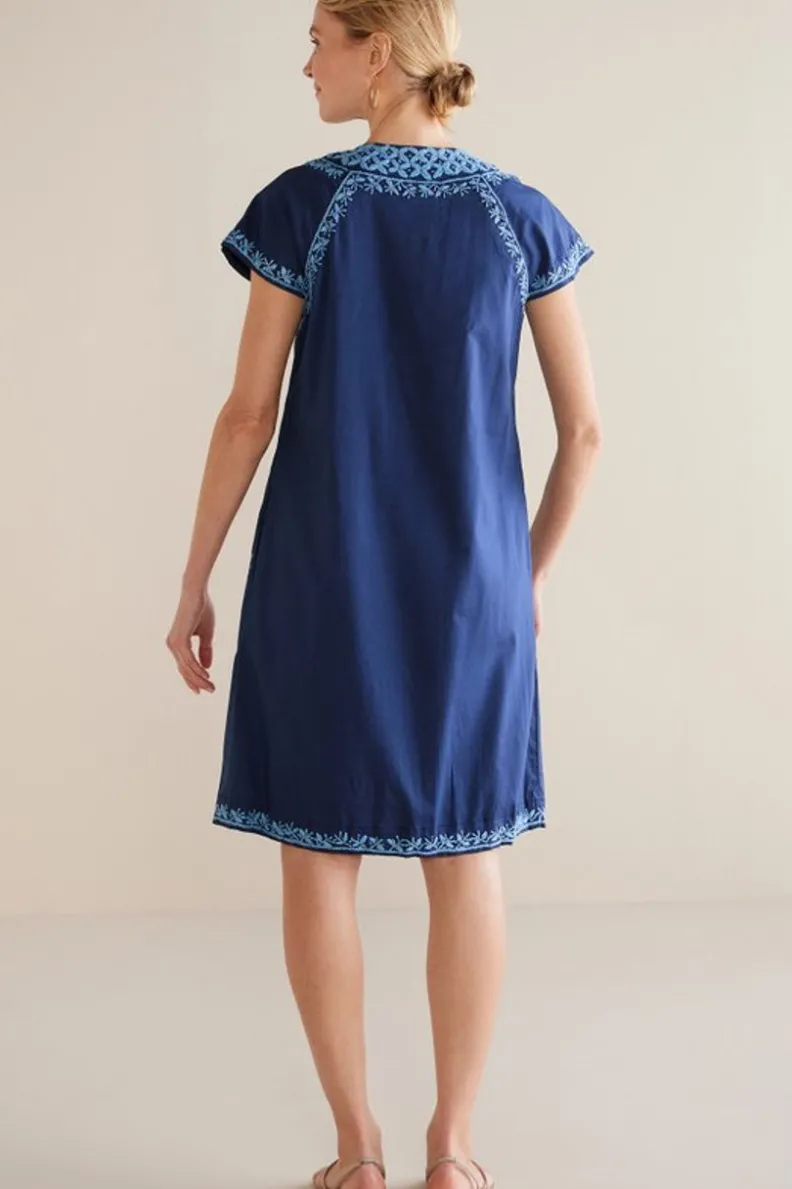 Hot Soft Surroundings Davina Short Dress Navy