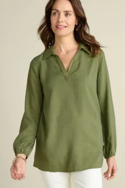 Discount Soft Surroundings Delaine Tencel™ Tunic LodenGreen