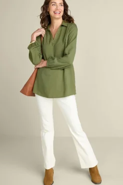 Discount Soft Surroundings Delaine Tencel™ Tunic LodenGreen
