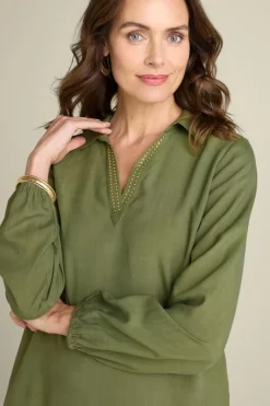 Discount Soft Surroundings Delaine Tencel™ Tunic LodenGreen