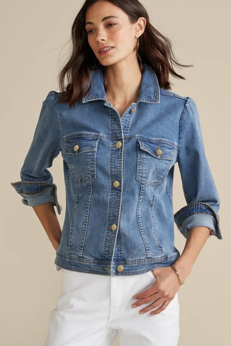 Clearance Soft Surroundings Diana Shapely Denim Jacket