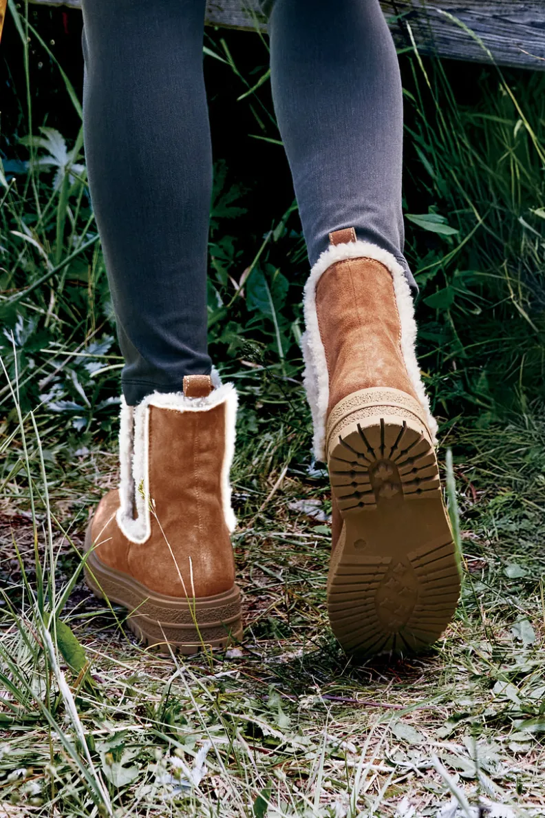 Clearance Soft Surroundings Diba True Temperature Shearling Boots Cognac