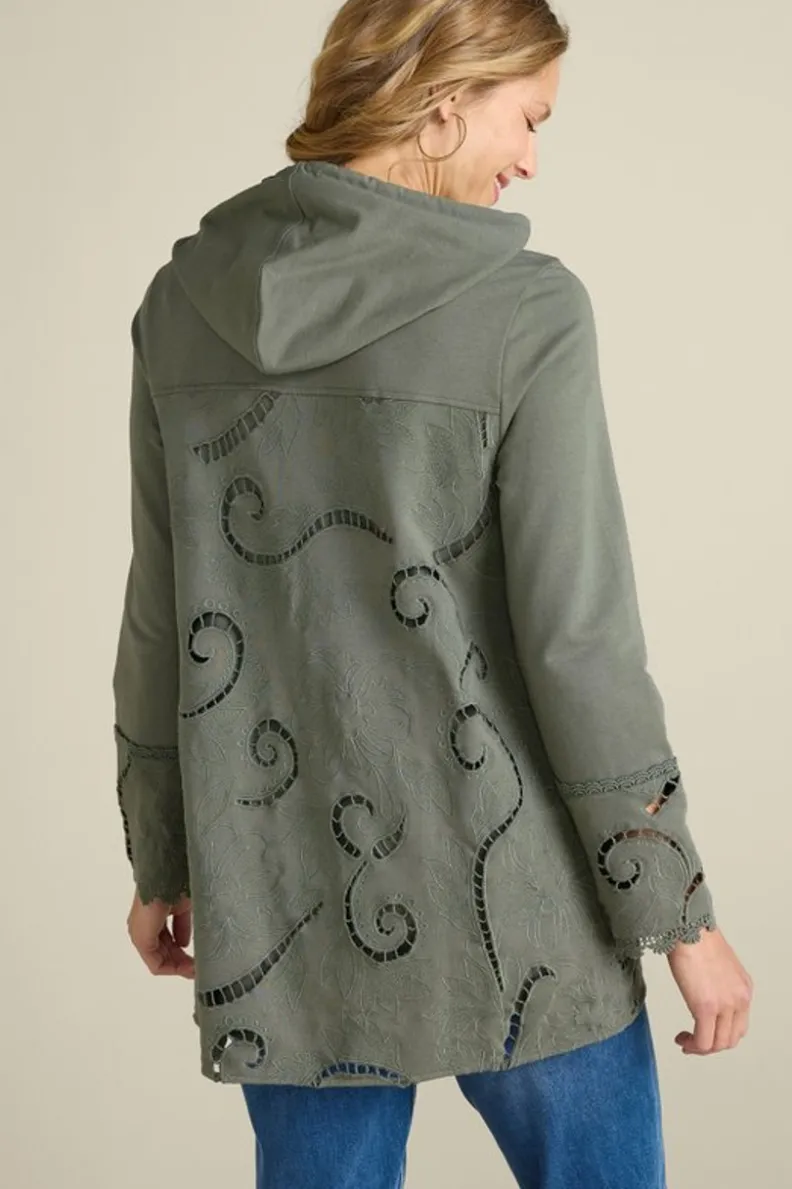 Hot Soft Surroundings Dionne Top Olive