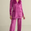 Outlet Soft Surroundings Dixie Velour Wide Leg Pants Boysenberry