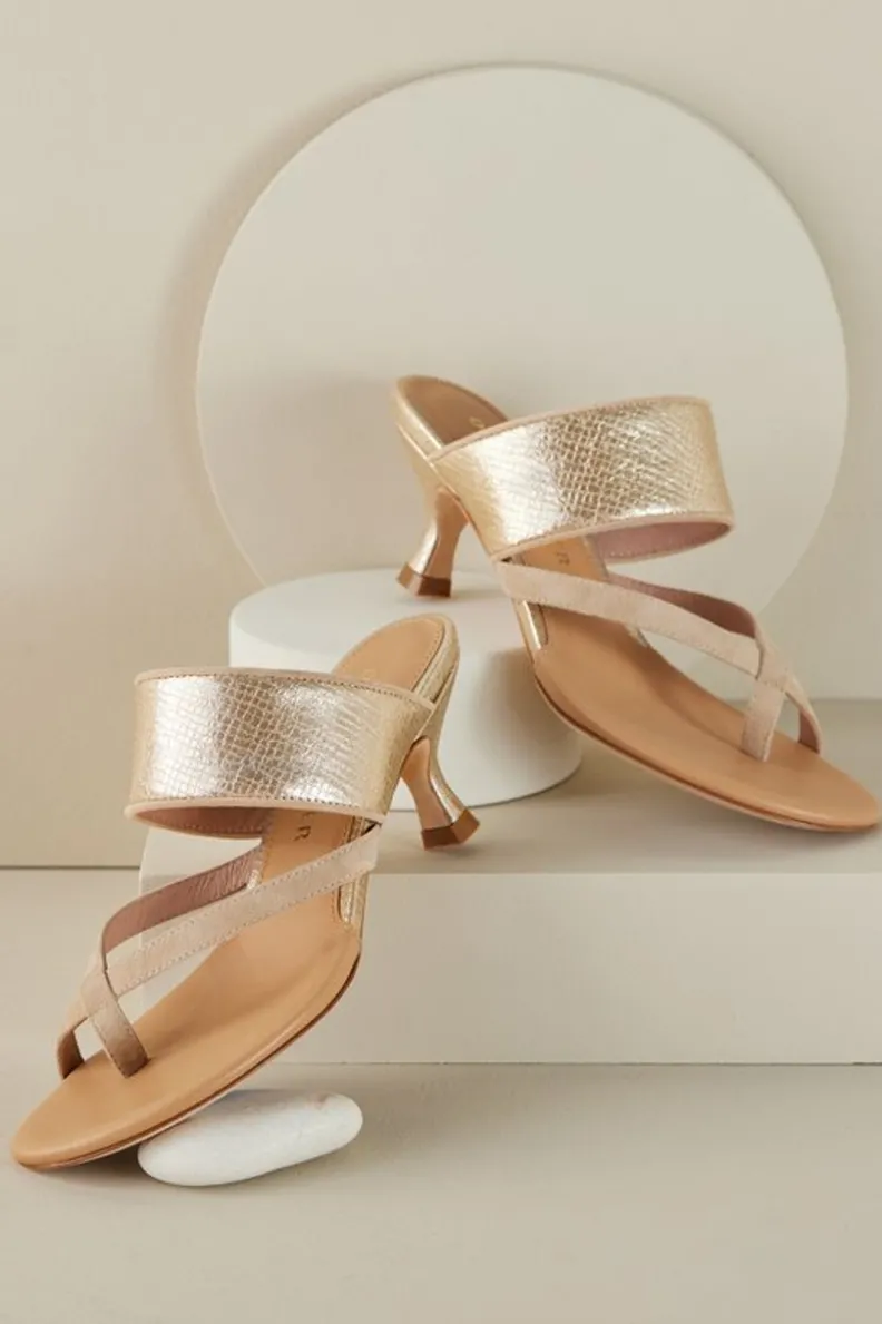 Fashion Soft Surroundings Donald Pliner Louka Sandal Slide Sand/Platino