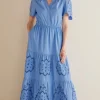 Fashion Soft Surroundings Dorothy Maxi Dress BlueBonnet