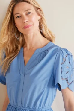 Fashion Soft Surroundings Dorothy Maxi Dress BlueBonnet