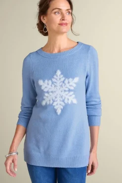 Discount Soft Surroundings Draya Eyelash Sweater Snowflake