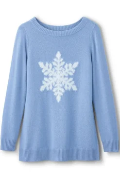 Discount Soft Surroundings Draya Eyelash Sweater Snowflake