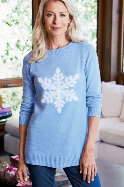 Discount Soft Surroundings Draya Eyelash Sweater Snowflake