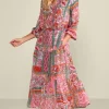 Hot Soft Surroundings Drea Midi Dress MultiPatchwork