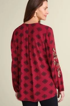 Hot Soft Surroundings Eboni Embellished Tunic DitsyFoulard