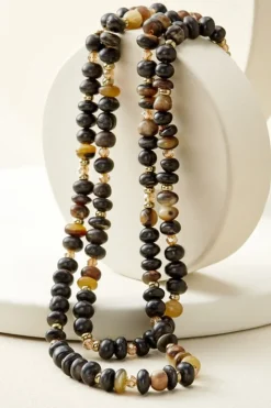 Best Soft Surroundings Ebony Beaded Necklace BlackMulti