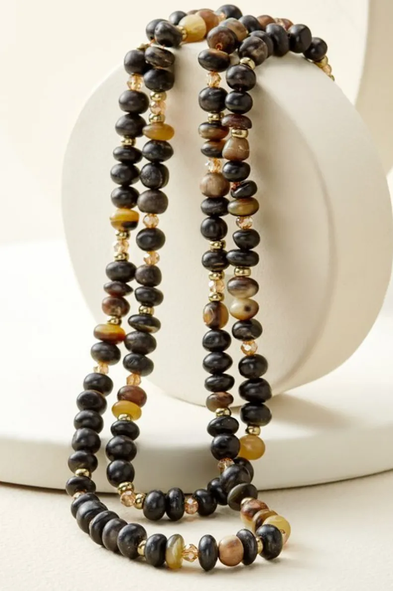 Best Soft Surroundings Ebony Beaded Necklace BlackMulti