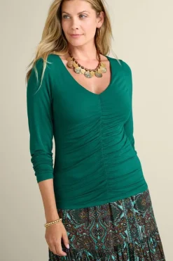 Clearance Soft Surroundings Edeliz Long Sleeve Tee Evergreen