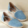 Discount Soft Surroundings Eileen Fisher Lee Denim Stretch Espadrille DenimBlue