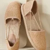 Sale Soft Surroundings Eileen Fisher Lee Raffia Stretch Espadrille Natural