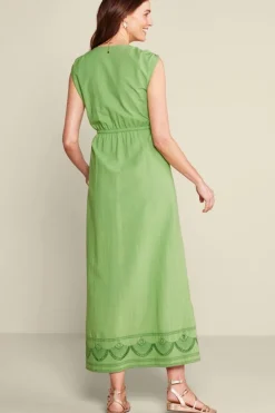 Clearance Soft Surroundings Ellison Linen Blend Maxi Dress PiquantGreen