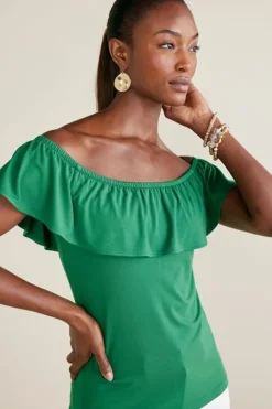 Clearance Soft Surroundings Essie Top VerdantGreen