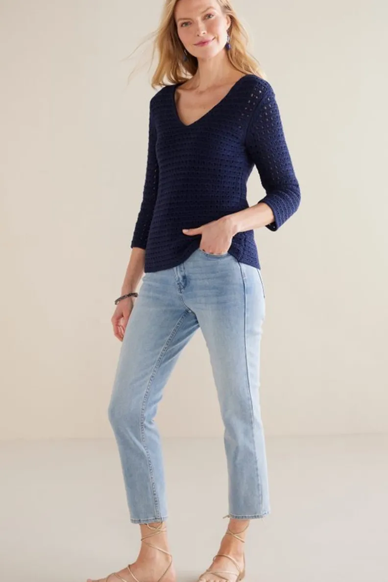 Hot Soft Surroundings Estrella Sweater Navy