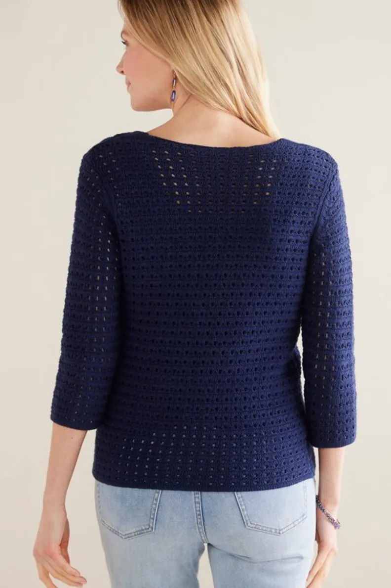 Hot Soft Surroundings Estrella Sweater Navy