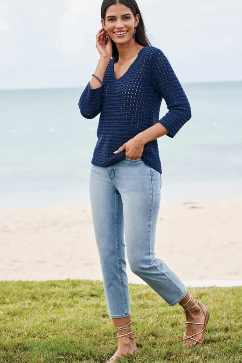 Hot Soft Surroundings Estrella Sweater Navy
