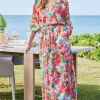 Hot Soft Surroundings Evalina Maxi Dress TropicalFloral