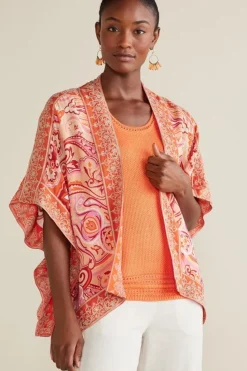 Hot Soft Surroundings Farida Topper PinkBeachPaisley