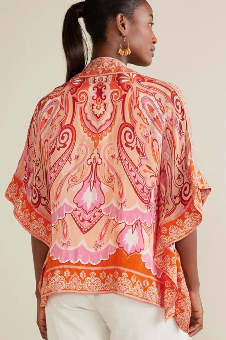 Hot Soft Surroundings Farida Topper PinkBeachPaisley