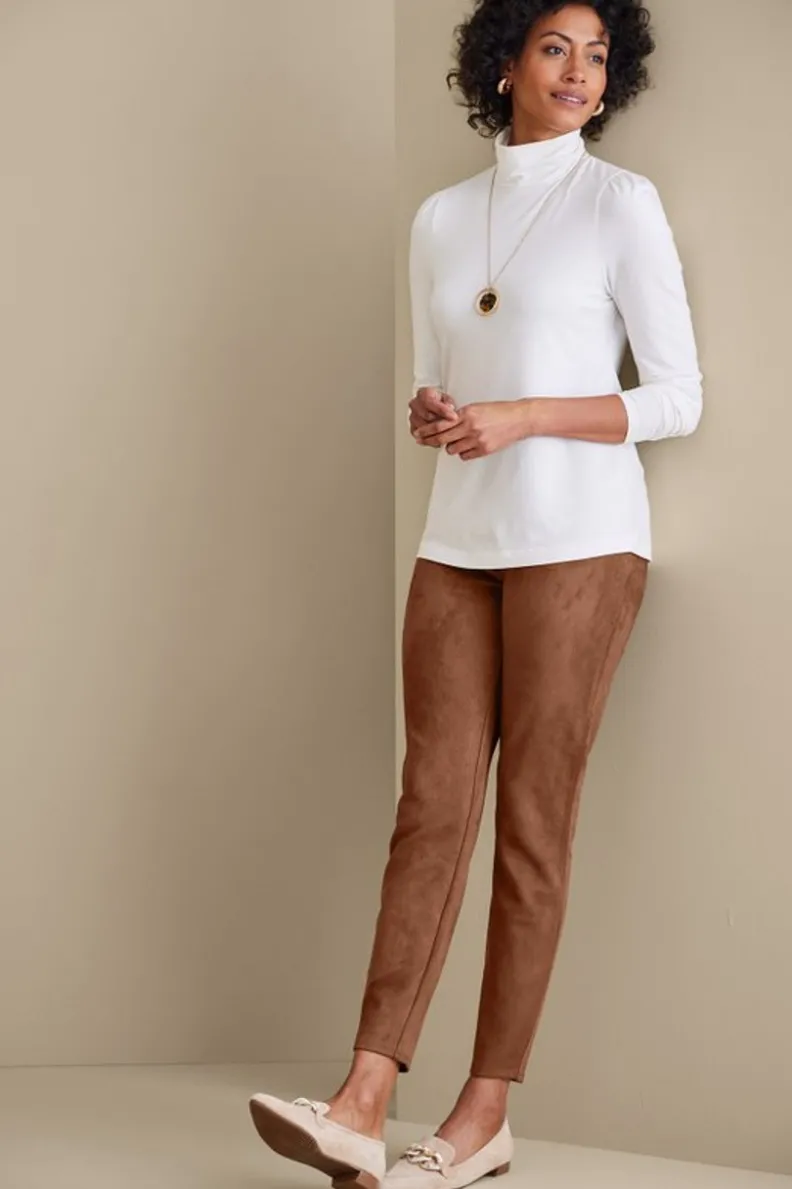 Best Soft Surroundings Faux Suede Pull-On Leggings
